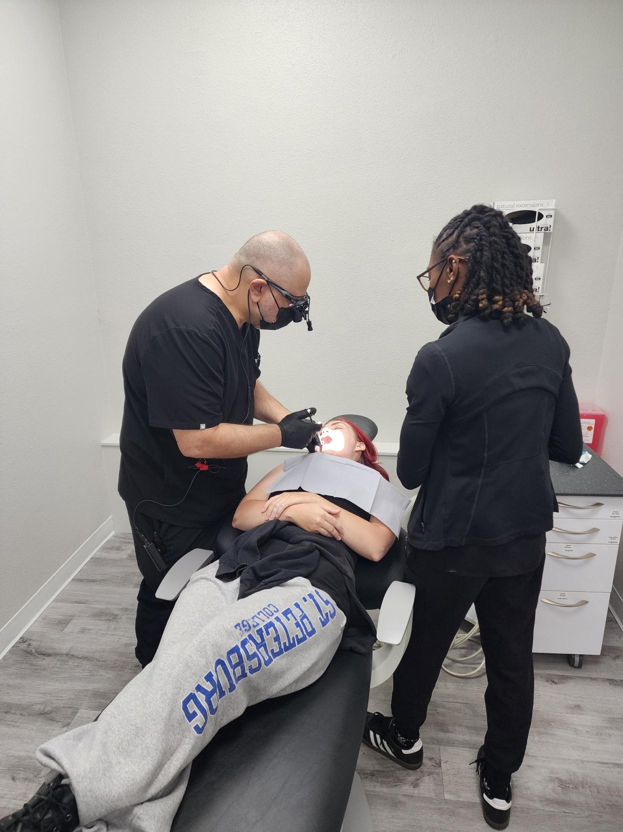 Patient being treated at the Clearwater Just Pull It office