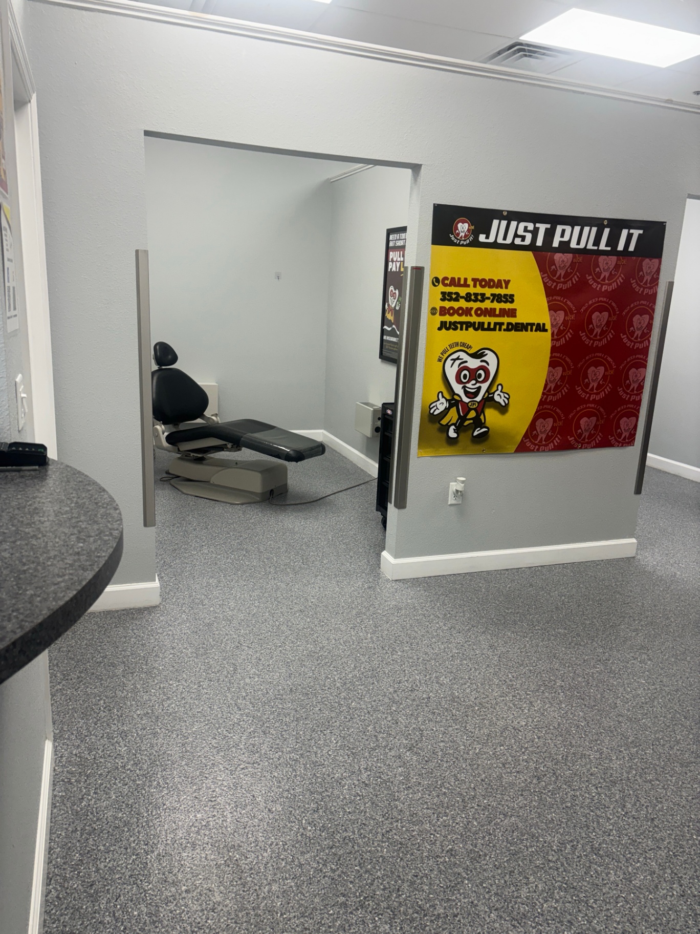 Patient being treated at the Lutz Just Pull It office