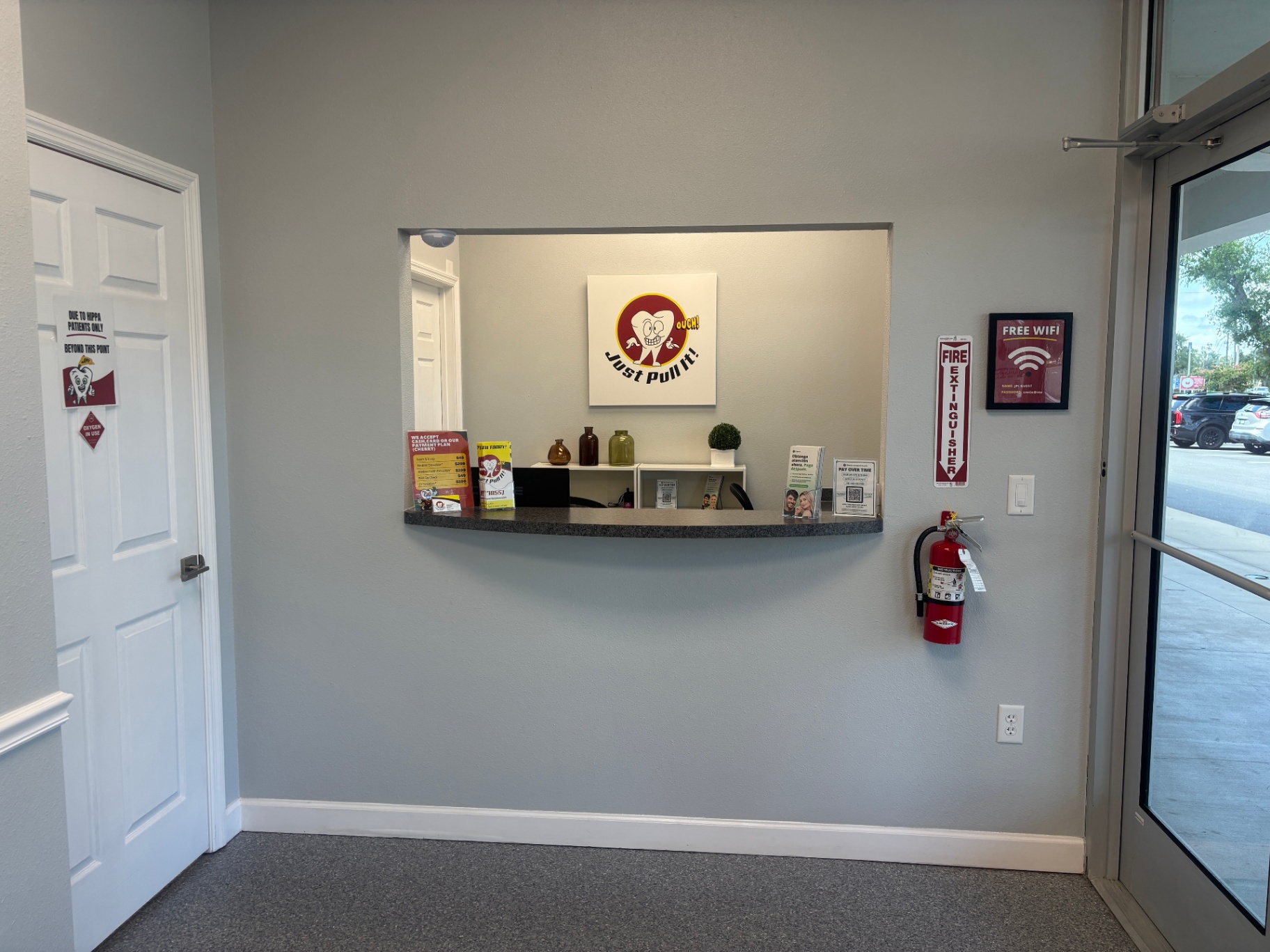 Front desk at the Lutz office