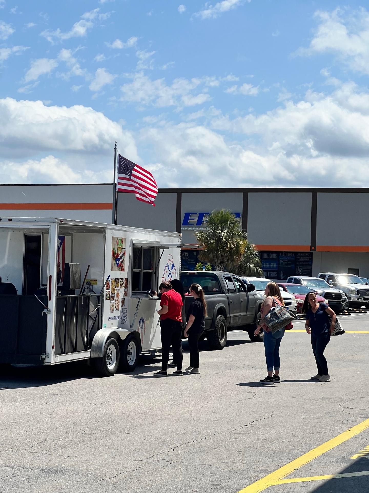 Puerto Rican food truck serving guests at the Port Richey grand opening