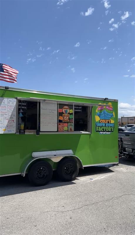 Cole's Snow Kone Factory truck at the Port Richey grand opening